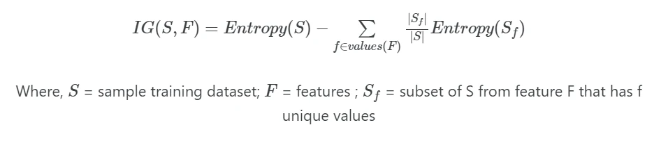 information gain formula