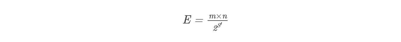 BLAST E-value formula