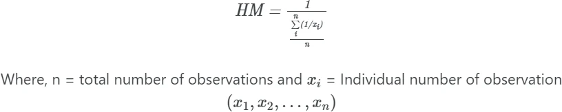 harmonic mean formula