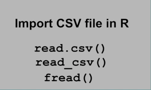 read (import) a CSV in R