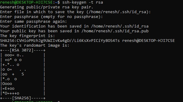 SSH key generation