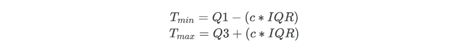 Interquartile Range (IQR) for outliers