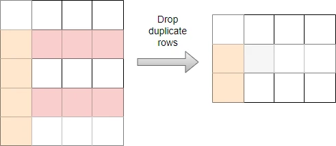 drop duplicates pandas 
DataFrame completely
