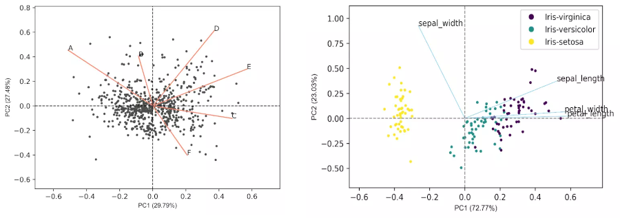 PCA biplots