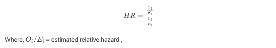hazard ratio
formula